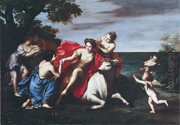 The Rape Of Europa Oil Painting by Marcantonio Franceschini