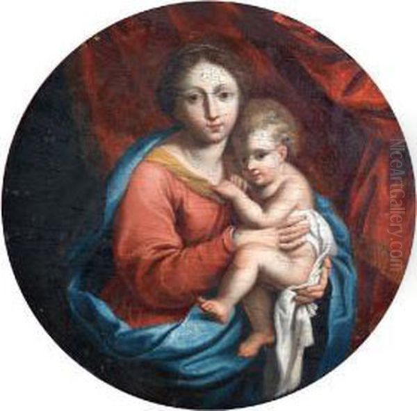 Madonna Col Bambino Oil Painting by Marcantonio Franceschini