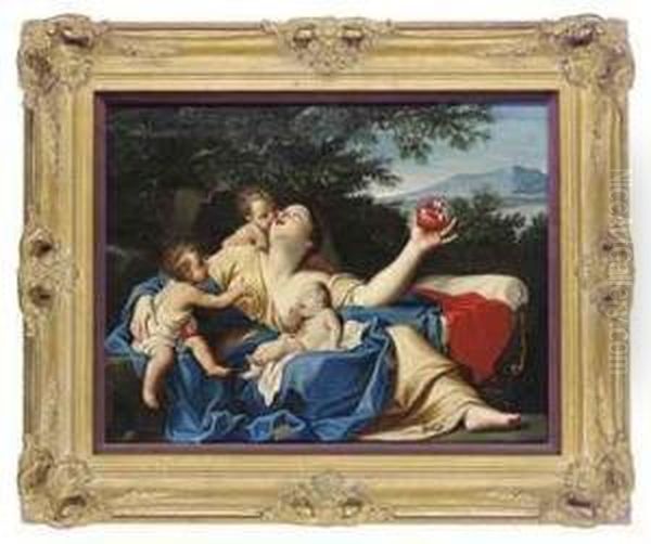 Charity Oil Painting by Marcantonio Franceschini