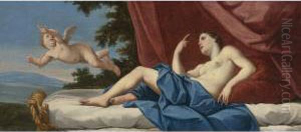 Cupid Fleeing From The Wounded Venus Oil Painting by Marcantonio Franceschini