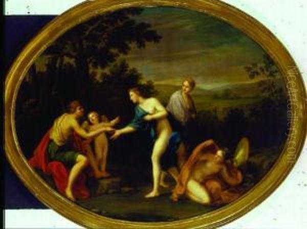 Judgment Of Paris Oil Painting by Marcantonio Franceschini