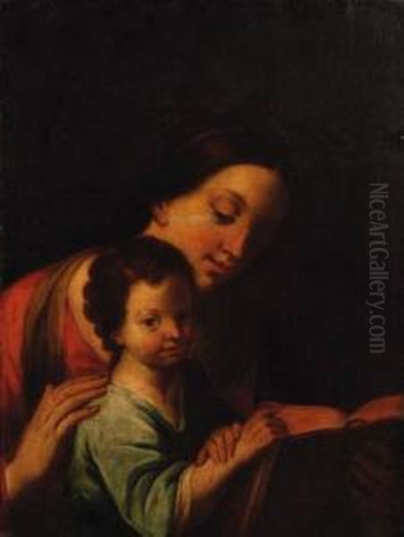 The Education Of The Infant Christ Oil Painting by Marcantonio Franceschini