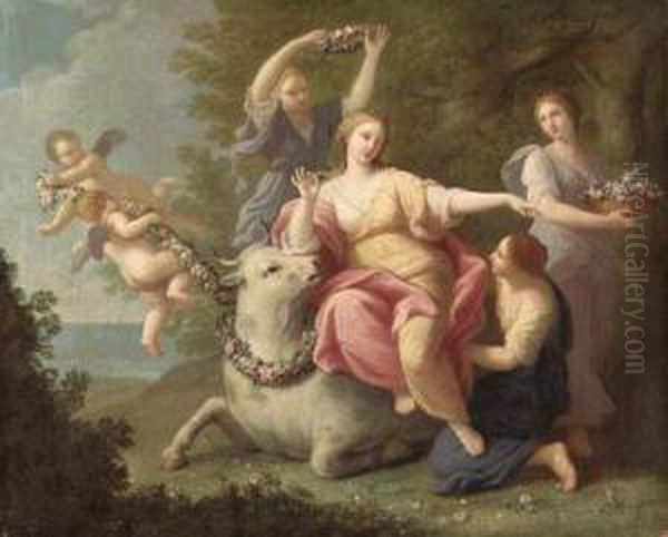 The Rape Of Europa Oil Painting by Marcantonio Franceschini