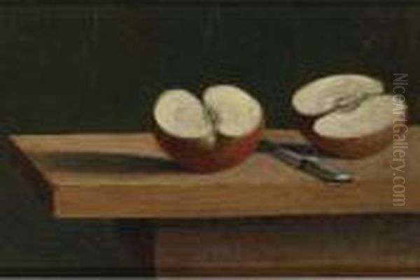 Knife And Apples Oil Painting by John Francis