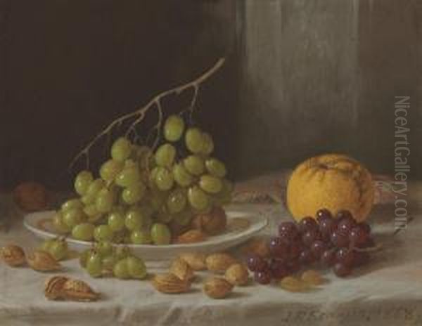 Still Life With Fruit And Nuts Oil Painting by John Francis