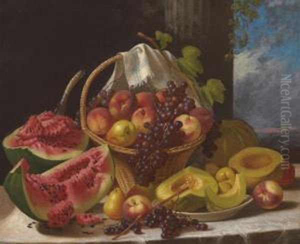 Still Life With An Abundance Of Fruit Oil Painting by John Francis