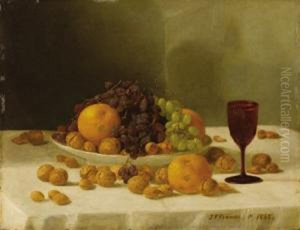 Still Life With Fruits And Nuts Oil Painting by John Francis