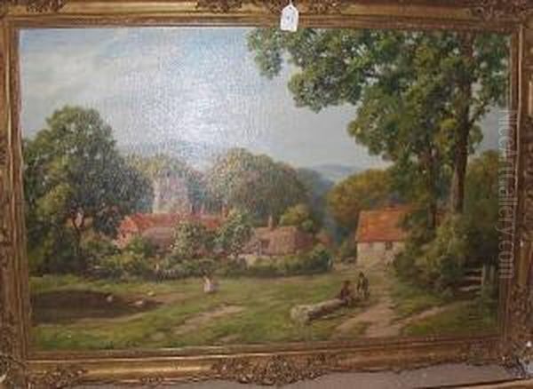 Chalfont St. Giles, And Turville, Buckinghamshire, Rural Village Scenes Oil Painting by Thomas Edward Francis