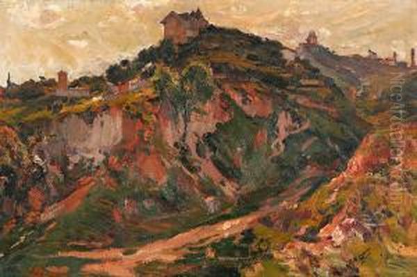 Sierra De Collserola Oil Painting by Francisco Gimeno