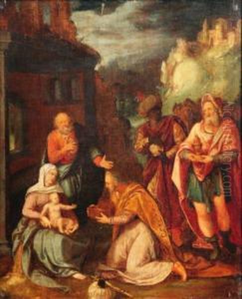 Adoration Des Mages Oil Painting by Ambrosius Francken I