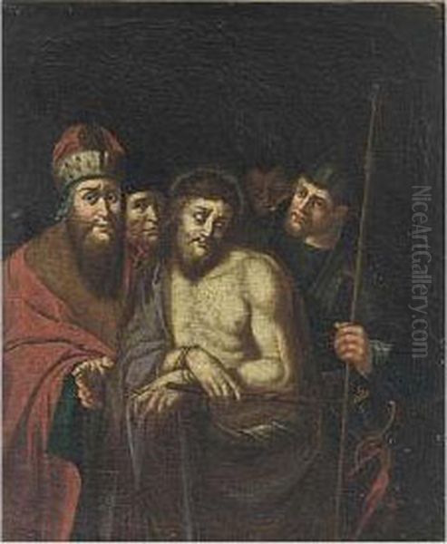 Ecce Homo; Pilate Showing Christ To The People Oil Painting by Ambrosius Francken I