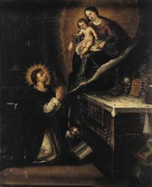 The Vision Of Saint Dominic Oil Painting by Ambrosius Francken I