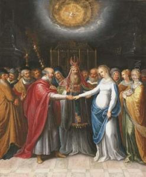 The Betrothal Of The Virgin Oil Painting by Ambrosius Francken II