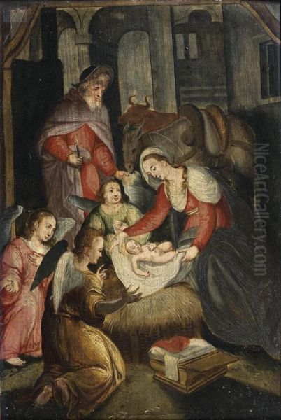 L'adoration Des Anges Oil Painting by Frans Francken