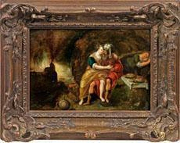 Lot Und Seinetochter Oil Painting by Frans Francken