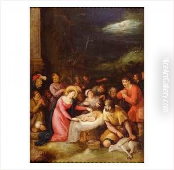 La Nativite Oil Painting by Frans I Francken