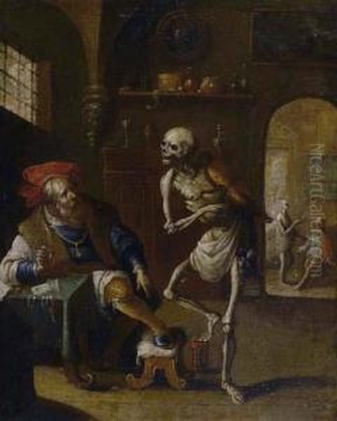 Der Geigende Tod. Oil Painting by Frans I Francken