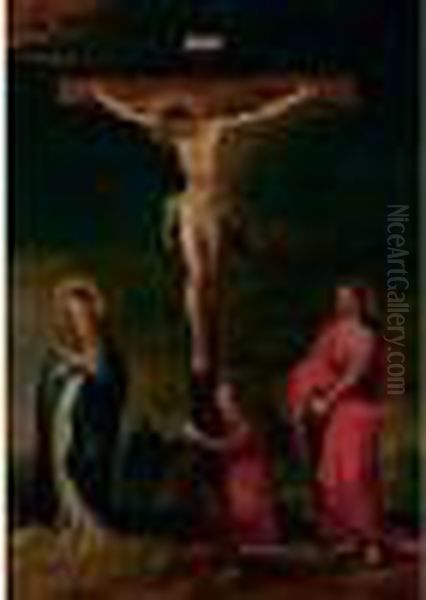 La Crucifixion Oil Painting by Frans III Francken