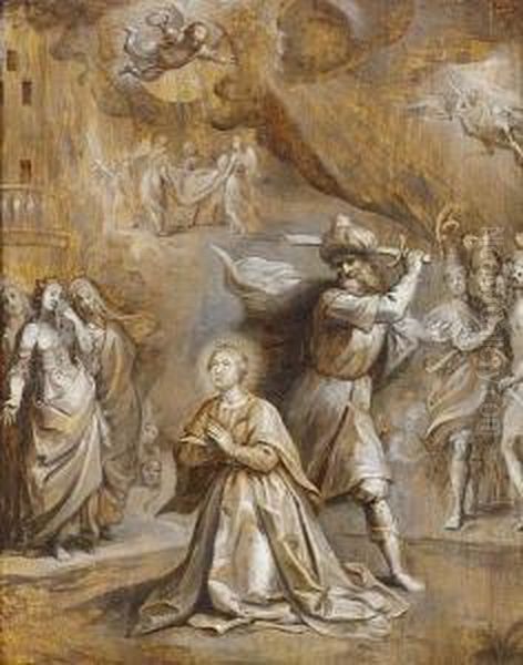 The Martyrdom Of Saint Barbara Oil Painting by Hieronymus II Francken