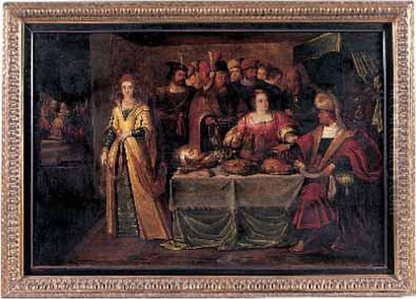 Le Festin D'herode Oil Painting by Hieronymus II Francken