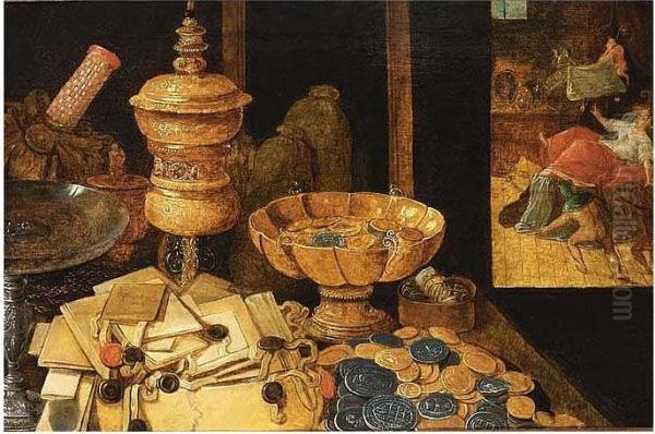 An Allegory Of The Worldly Riches Oil Painting by Hieronymus II Francken