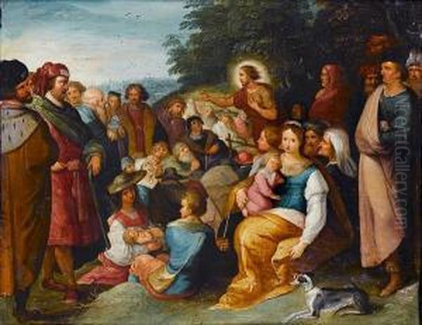 Saint John The Baptist Preaching Oil Painting by Hieronymous III Francken