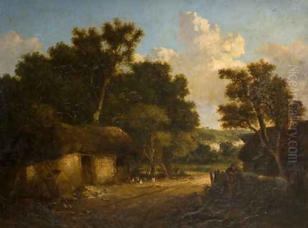 Landscape with Cottage Oil Painting by John Crome