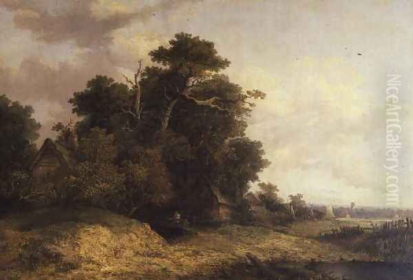 Landscape Scene in Norfolk Oil Painting by John Crome