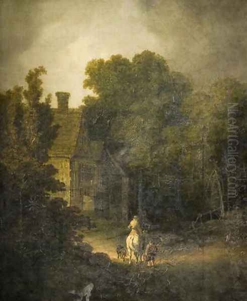 Landscape with Traveller Oil Painting by John Crome