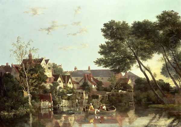 Norwich River, Afternoon, c.1812-19 Oil Painting by John Crome