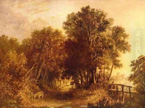 Wooded Lane Oil Painting by John Crome