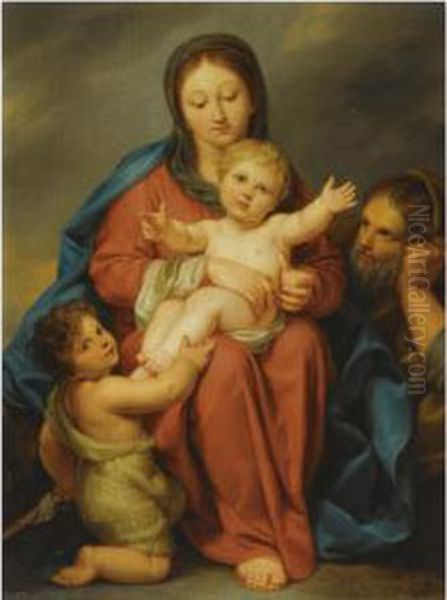 The Holy Family With The Infant Saint John The Baptist Oil Painting by Pierre-Joseph-Clestin Franois