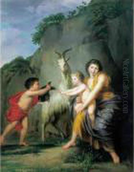 Jupiter Et La Chevre Amalthee Oil Painting by Pierre-Joseph-Clestin Franois