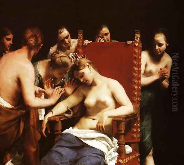 Death of Cleopatra Oil Painting by Guido Cagnacci