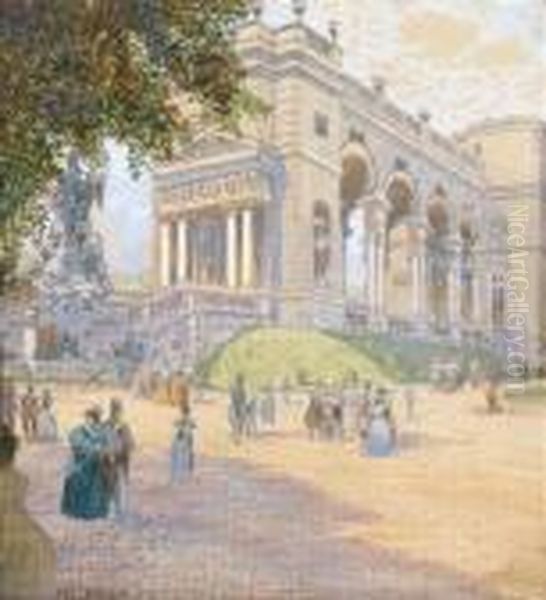 In Schonbrunn: Gloriette Oil Painting by Friedrich Frank