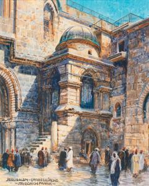 Jerusalem - Le Saint Sepulcre Oil Painting by Friedrich Frank