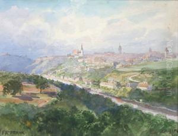 Znojmo Oil Painting by Friedrich Frank