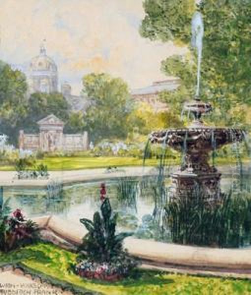 Wien, Volksgarten Oil Painting by Friedrich Frank