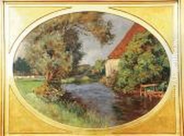 Mlyn Wodny Oil Painting by Franz Frankl