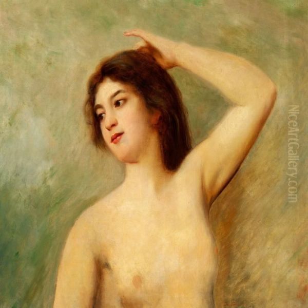 Young Naked Beauty Oil Painting by Jose Frappa