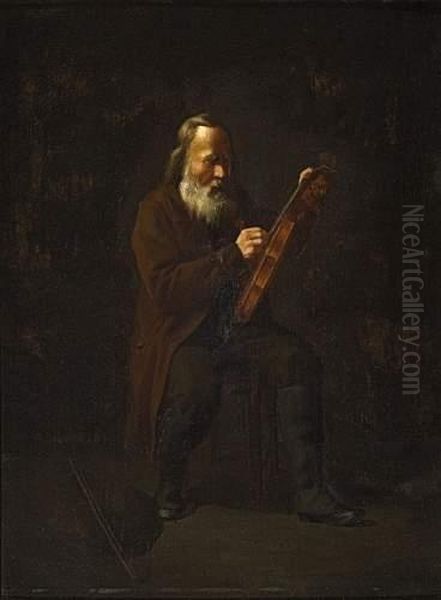 Le Luthier. Oil Painting by Jose Frappa