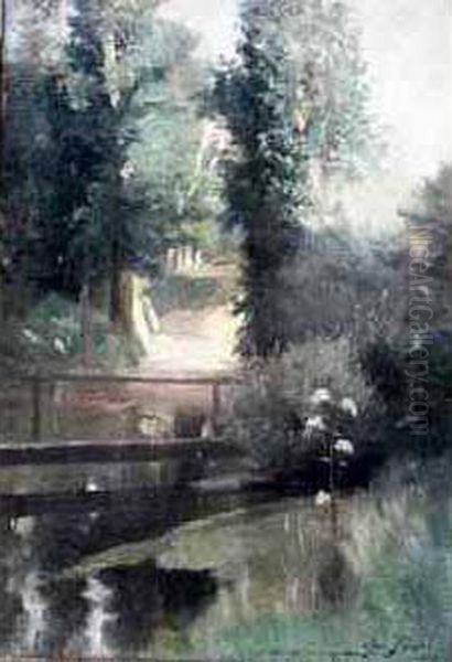 Le Petit Pont. Oil Painting by Jose Frappa