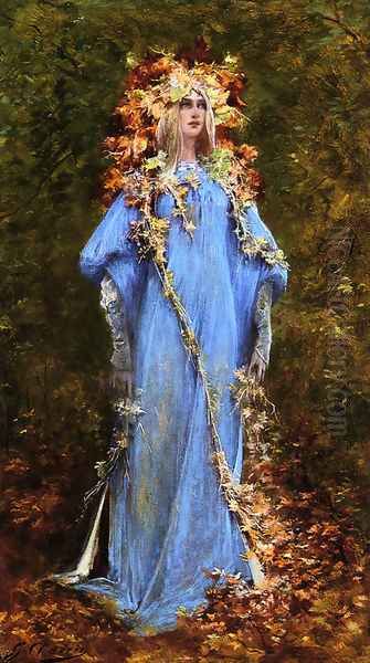 Ophelia Oil Painting by Georges Jules Victor Clairin