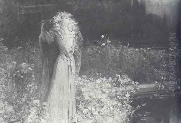 Ophelia I Oil Painting by Georges Jules Victor Clairin