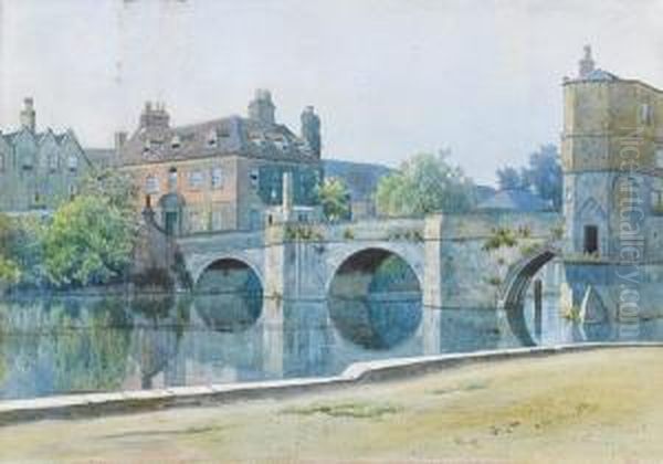 The Bridge At St. Ives, Huntingdonshire Oil Painting by William Fraser Garden