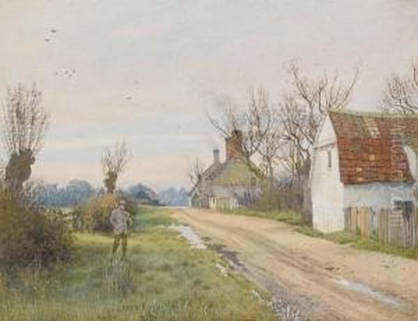 Hemingford Grey, Near St. Ives,huntingdonshire Oil Painting by William Fraser Garden