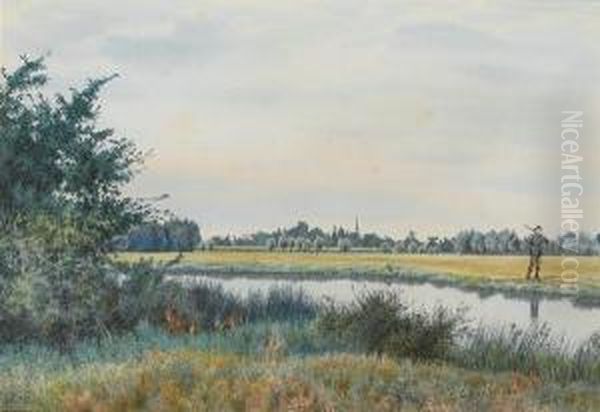 The Ouse, St. Ives, Cambridgeshire Oil Painting by William Fraser Garden