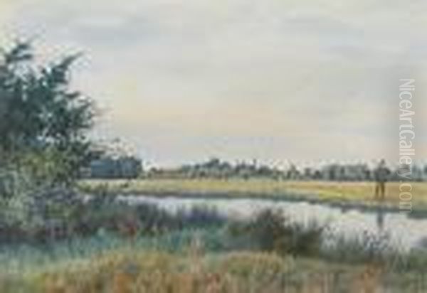 The Ouse, St. Ives, Cambridgeshire Oil Painting by William Fraser Garden