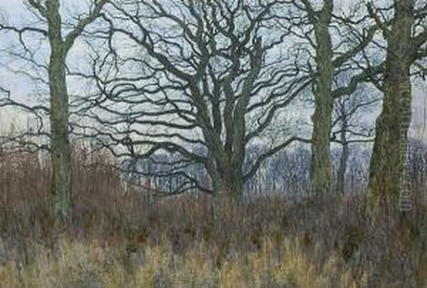 A Wood In Winter Oil Painting by William Fraser Garden