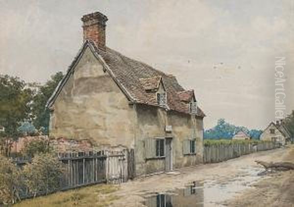 John Bunyan's Cottage, Elstow, Bedfordshire Oil Painting by William Fraser Garden